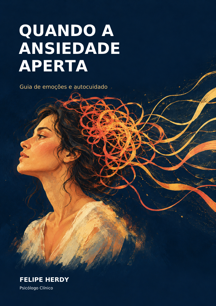Capa do kit Quando a ansiedade aperta, de Felipe Herdy